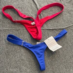 Red and Blue Thong Set